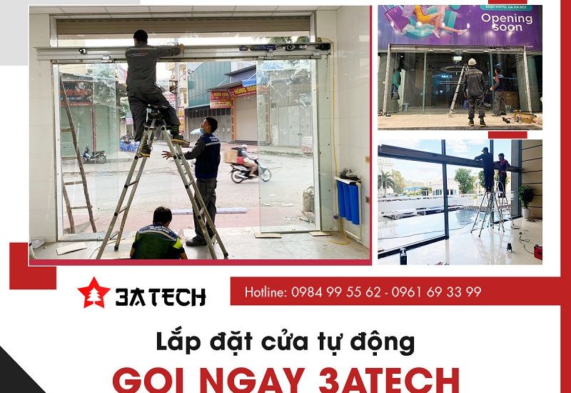 Quy trình lắp đặt cửa kính trượt tự động 3ATECH